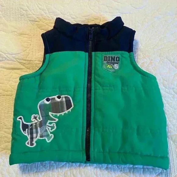 Wonder Kids boys size 12 month Dino League 5 vest. - Picture 1 of 4
